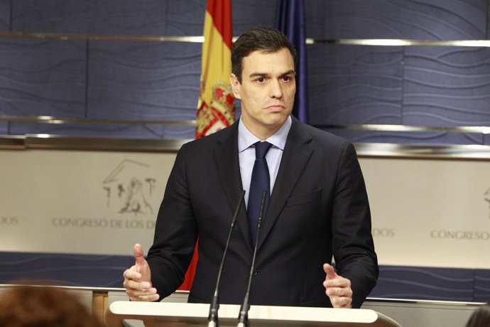 Rueda de prensa de Pedro Sánchez tras reunirse con Albert Rivera