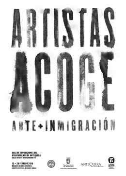 Cartel de la Exposición de Málaga Acoge