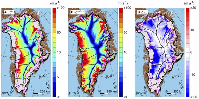 Velocidad del hielo de Groenlandia
