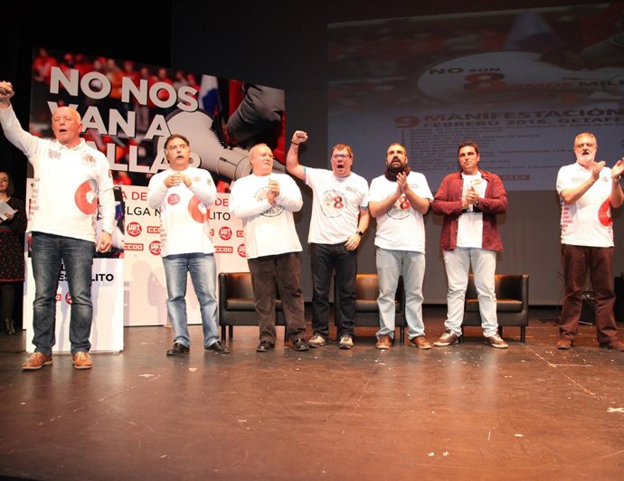 Acto de apoyo a 'los 8 de Airbus'