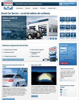 Web de Bosch Car Service