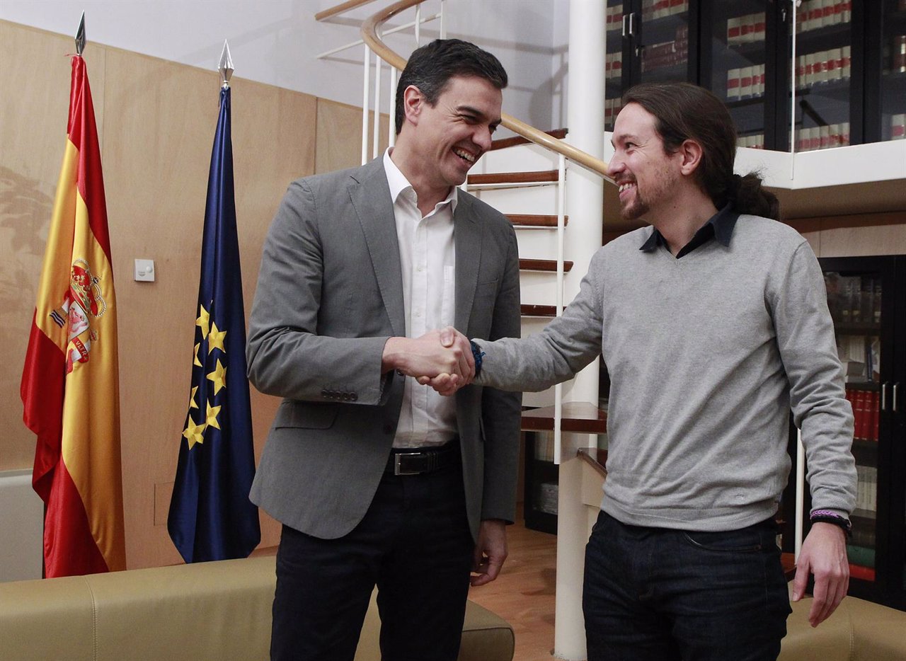 Reunión de Pedro Sánchez y Pablo Iglesias