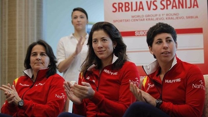 Conchita Martínez, Garbiñe Muguruza y Carla Suárez