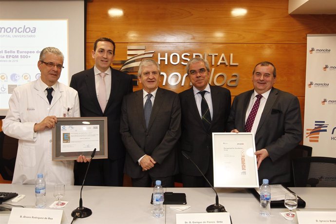 El Hospital Universitario Moncloa renueva Sello Europeo de Excelencia EFQM 500+