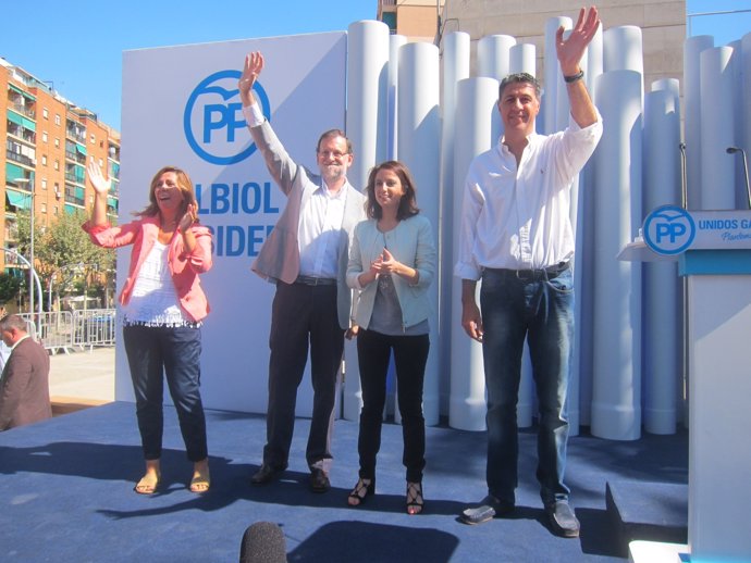 Alícia Sánchez Camacho, Mariano Rajoy, Andrea Levy, Xavier García Albiol 
