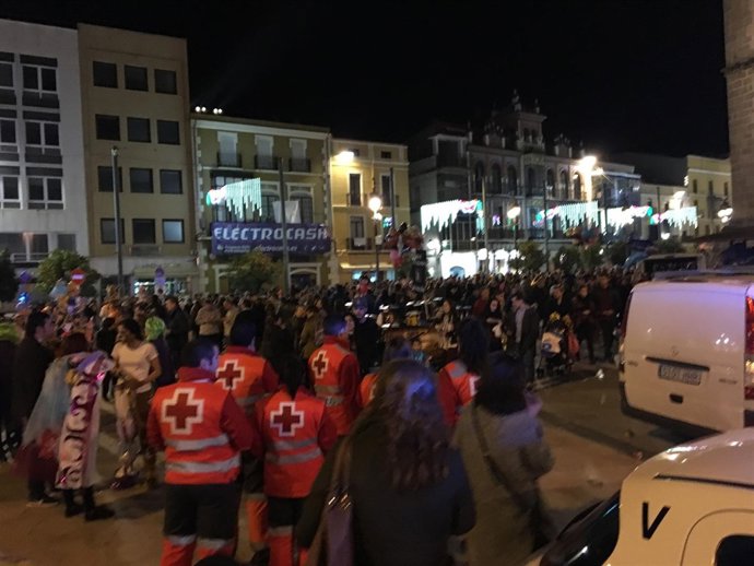Dispositivo de Cruz Roja en el Carnaval de Badajoz