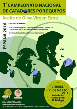 Cartel del Campeonato Nacional de Catadores de Oliva Virgen Extra por Equipos