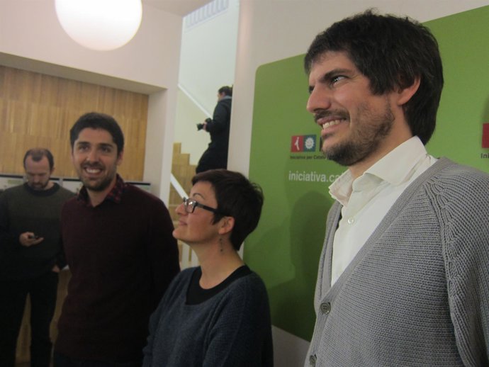 David Cid, Marta Ribas, Ernest Urtasun (ICV)