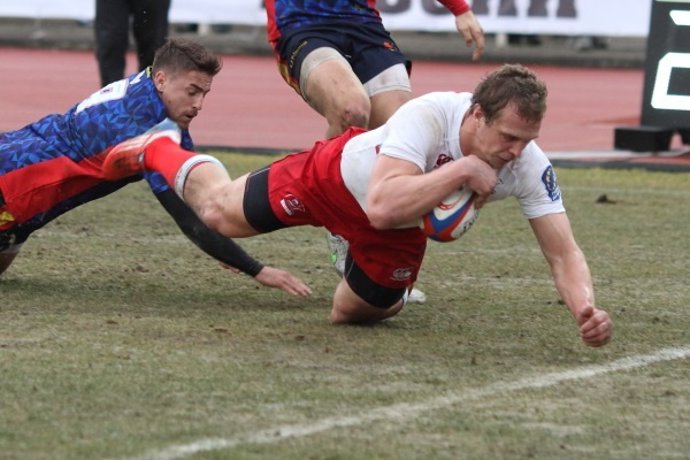 Selección española de rugby ante Rusia