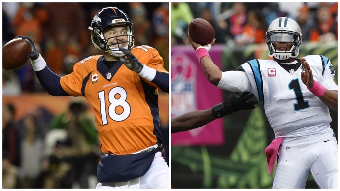 Peyton Manning y Cam Newton, Superbowl