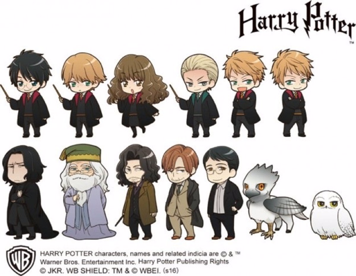Harry Potter: Geniales versiones anime oficiales de los protagonistas de la  saga