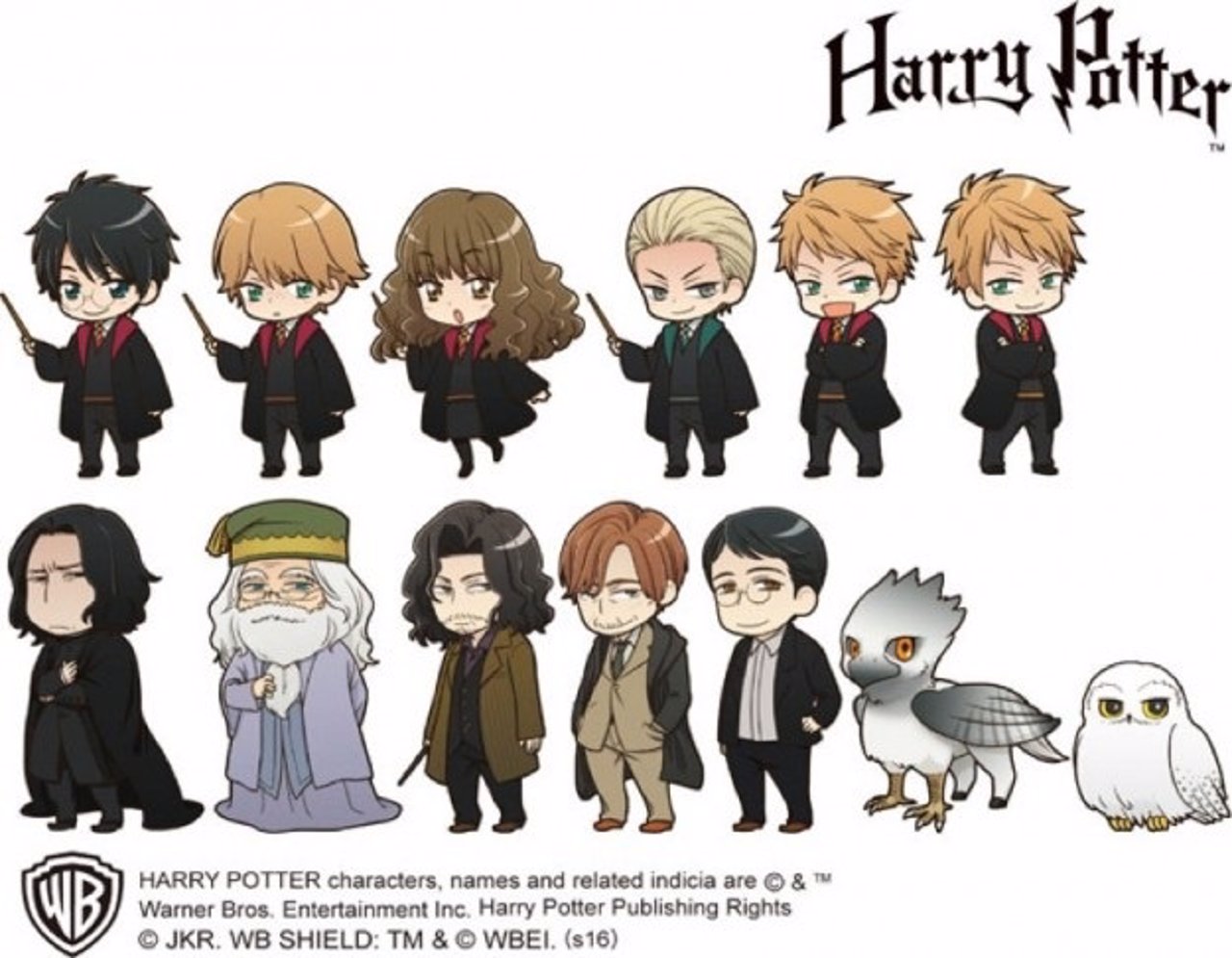 Los personajes de Harry Potter en su versión anime oficial.