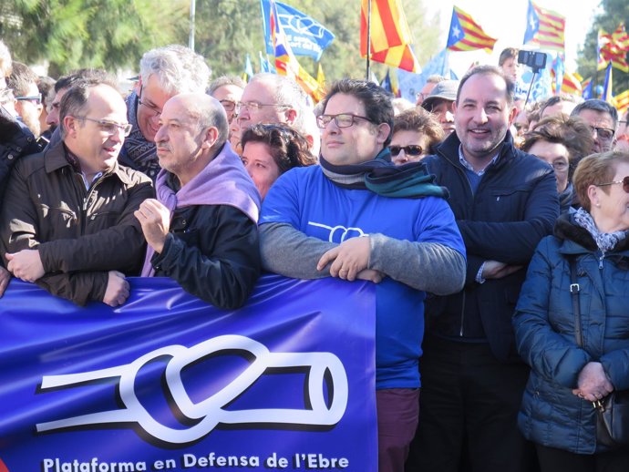 El líder de Unió, Ramon Espadaler, en la manifestación de Amposta