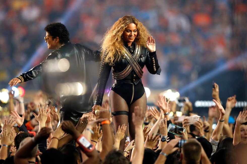 During the Pepsi Super Bowl 50 Halftime Show at Levi's Stadium on February 7, 20