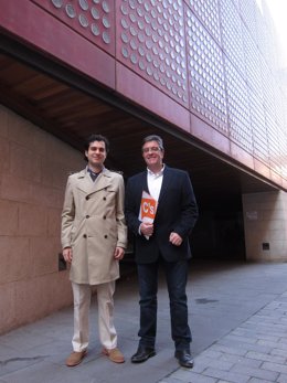 Ruiz, a la izquierda, con San Martín, en la campaña electoral