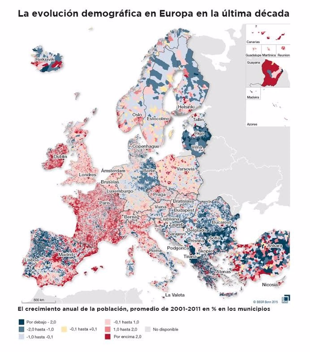Evolución demográfica en Europa última década