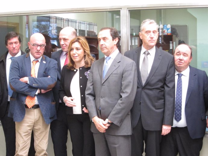 Susana Díaz en la visita a Covap