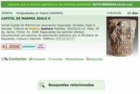 Cultura investiga la venta en Internet de un supuesto capitel de Medina Azahara