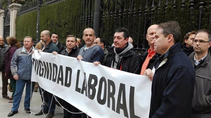 Concentración de los trabajadores de la prisión de Albolote 