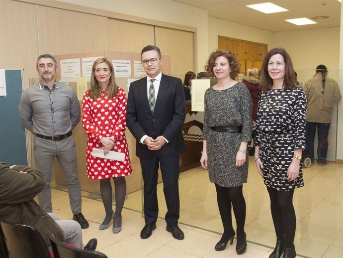 Escobar, durante la visita