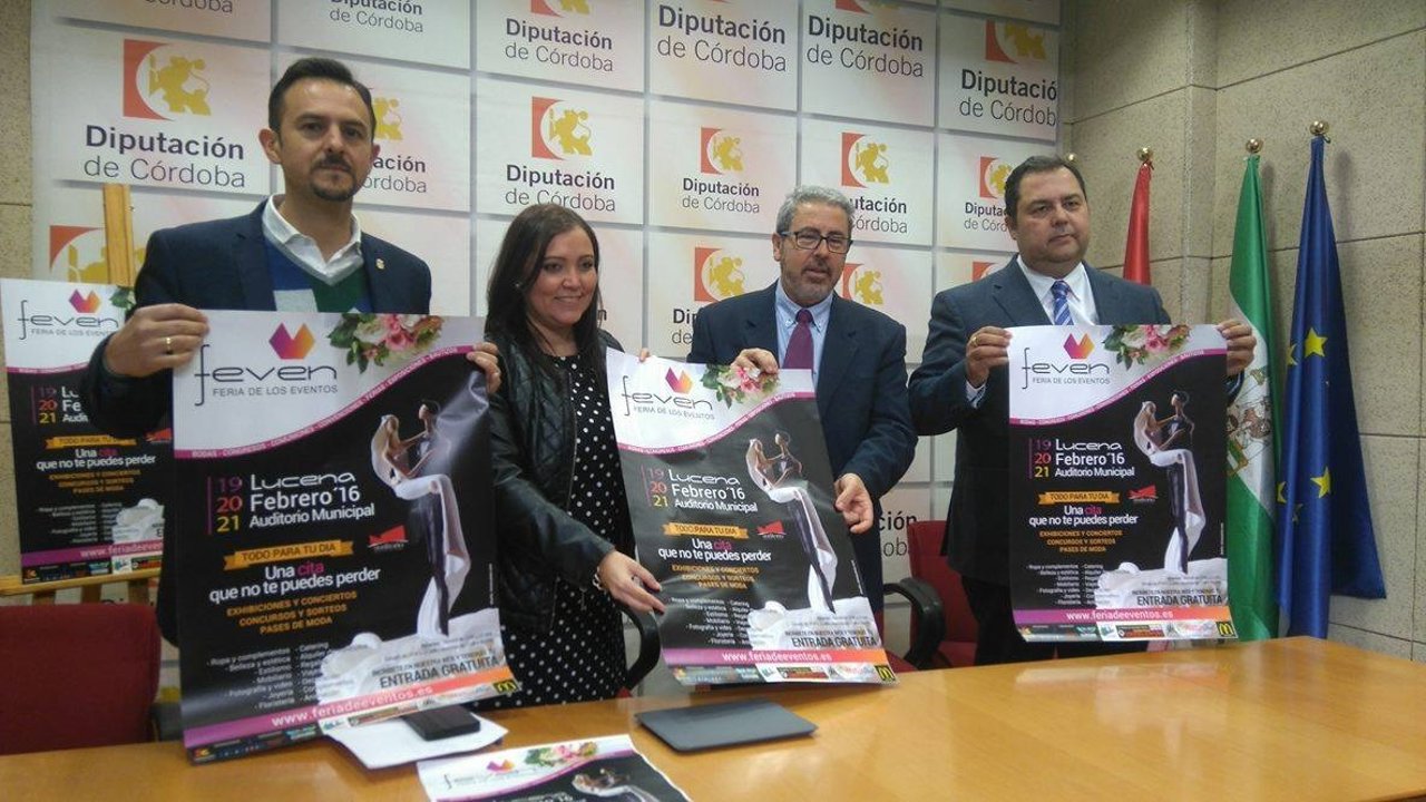 Carrillo durante la presentación la Feria de Eventos de Lucena