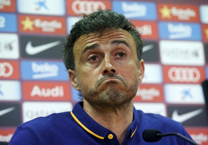 Luis Enrique (Barcelona) en rueda de prensa