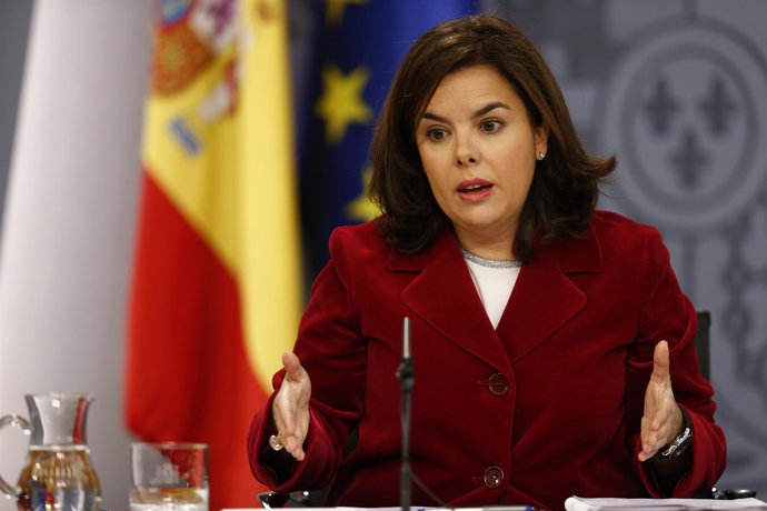 Soraya Sáenz de Santamaría, en el Consejo de Ministros