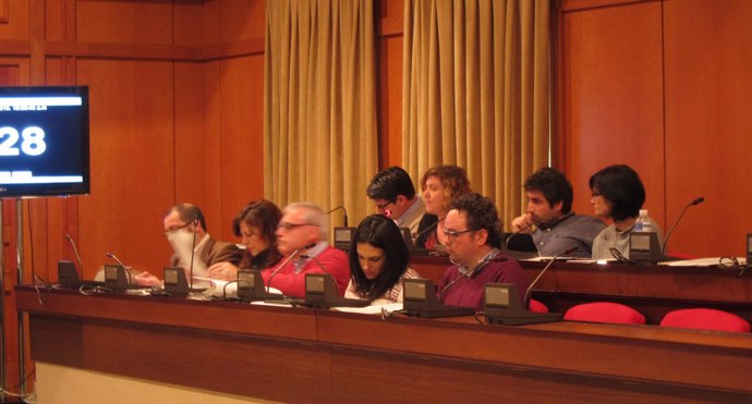 Bancada del gobierno municipal en el Pleno de Córdoba