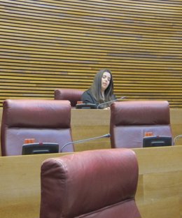 El exdiputada de Podemos Covadonga Peremarch en su nuevo escaño