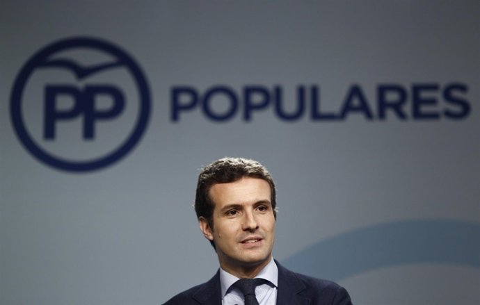 Pablo Casado en rueda de prensa