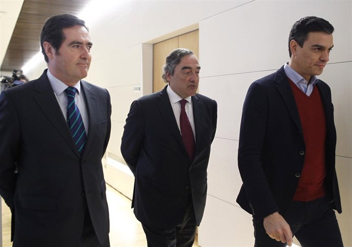 Pedro Sánchez se reúne con Joan Rosell y Joan Garamendi