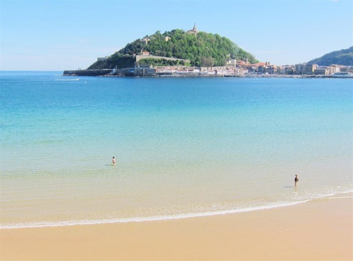 Playa de La Concha en San Sebastián.