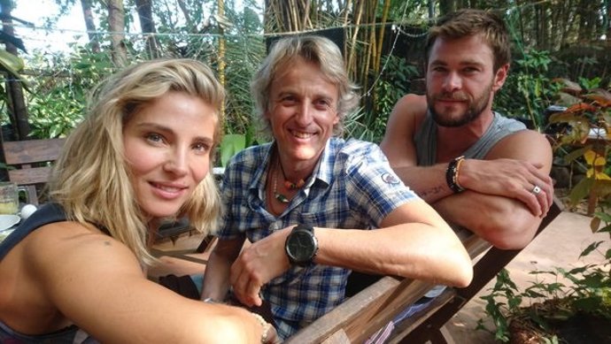 Elsa Pataky, Jesús Calleja y Chris Hemsworth