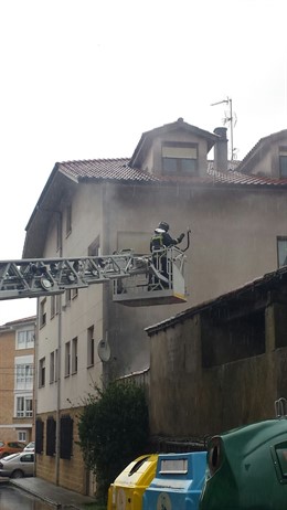 Incendio escuela taller Cabezón de la Sal 