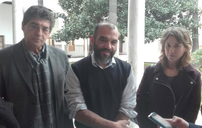 Diego Valderas, José Manuel Mariscal y Marina Albiol