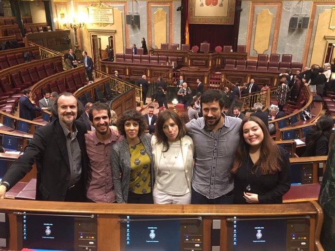 Los seis diputados de En Marea en el Congreso tras tomar posesión