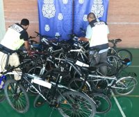 Intervienen 21 bicicletas de procedencia ilícita en tiendas de compraventa de Málaga