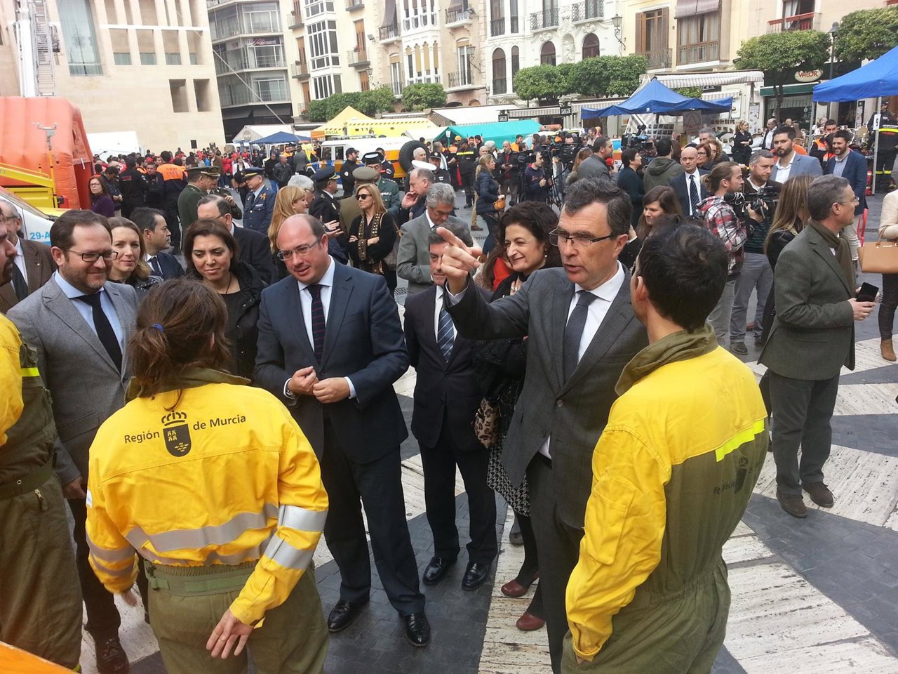 Sánchez durante la celebración del Día Mundial del 112
