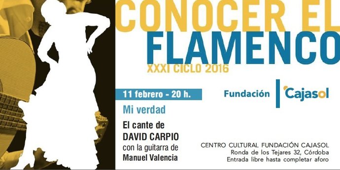 Cartel del concierto de David Carpio en la Fundación Cajasol
