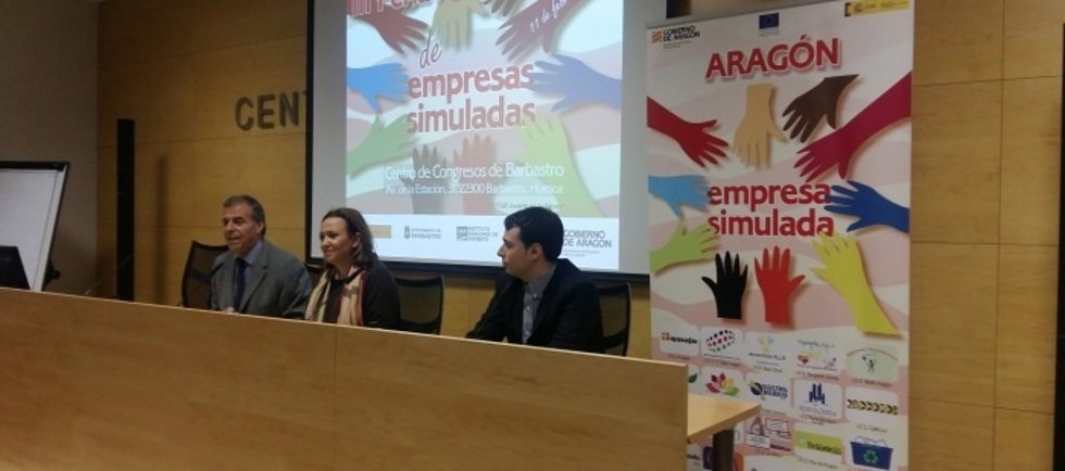 Mayte Pérez este jueves en el acto en Barbastro 