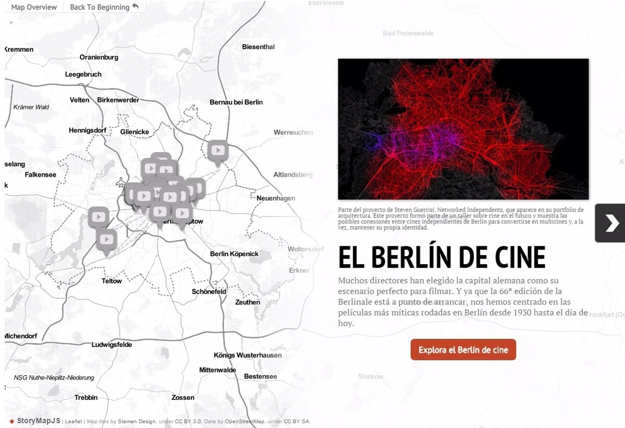 Mapa un Berlín de cine