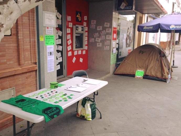 Acampada de la PAH de Coria.