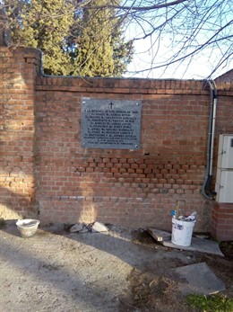 Placa de los carmelitas en Carabanchel