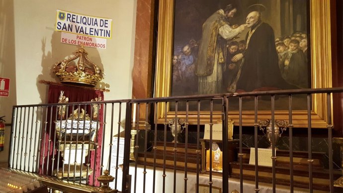 Reliquias de San Valentín en la Iglesia de San Antón