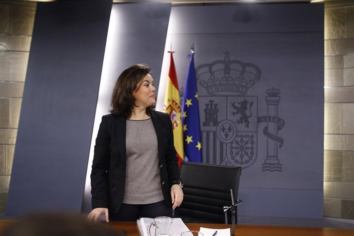 Soraya Sáenz de Santamaría tras el Consejo de Ministros