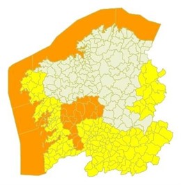 Alerta naranja en la costa este sábado en Galicia