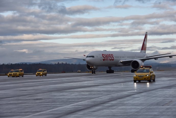 Llegada del primer Boeing 777-300ER de Swiss