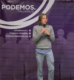 Pablo Fernández en su intervención en la Asamblea Ciudadana de Podemos 