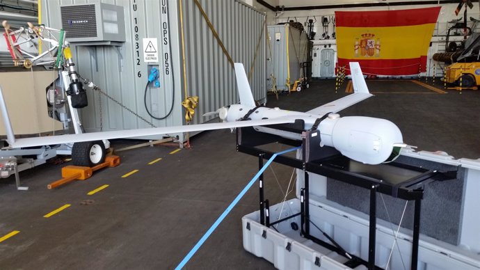 Dron utilizado por la Armada en la operación antipiratería en el Índico