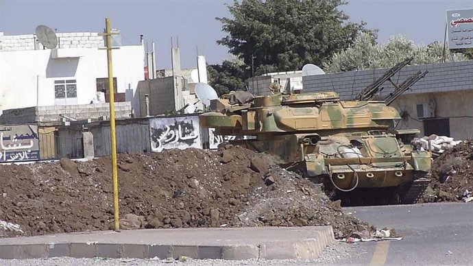 Recurso De Un Tanque En La Ciudad Siria De Homs